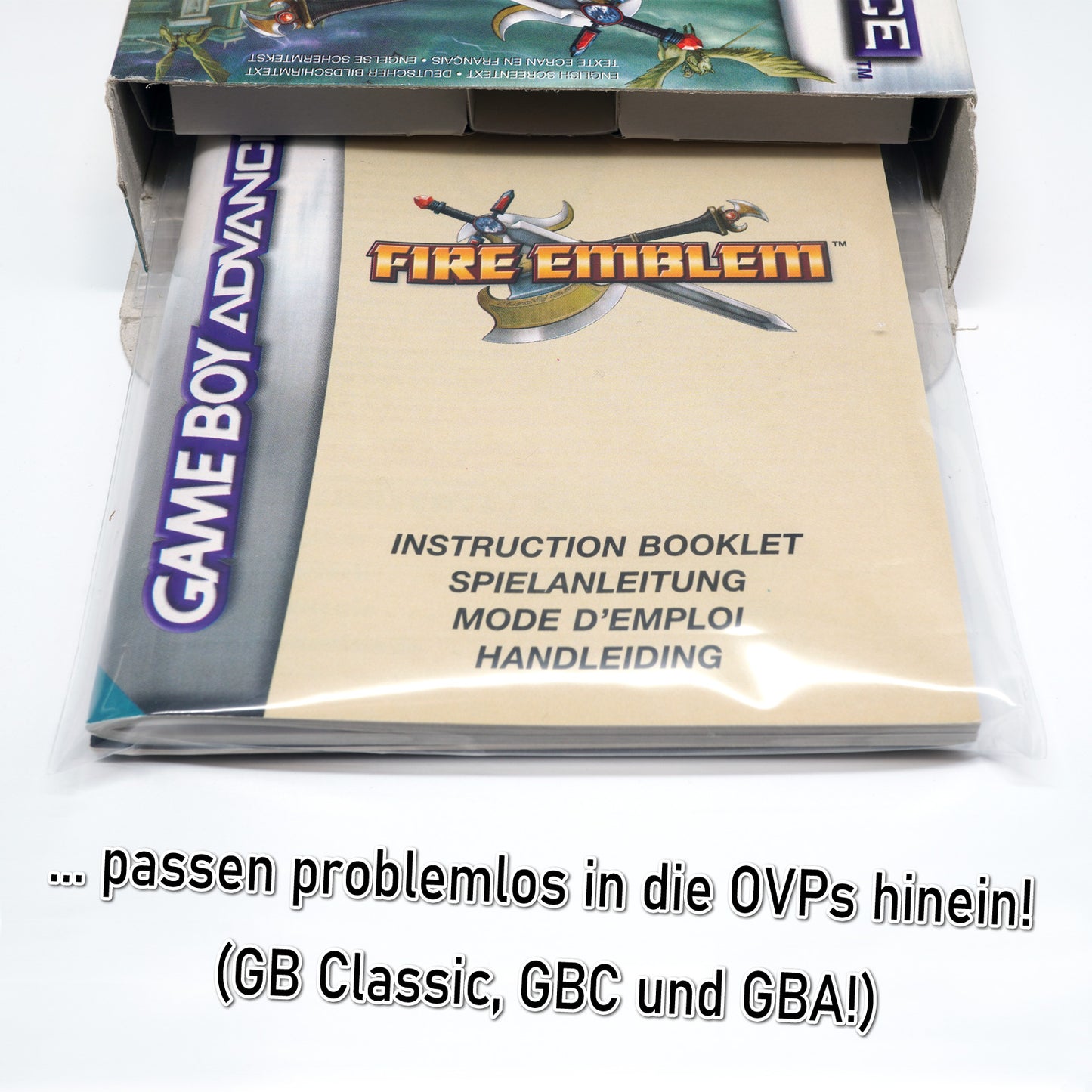 Hüllen für Game Boy Spiele Anleitungen (klein & groß)