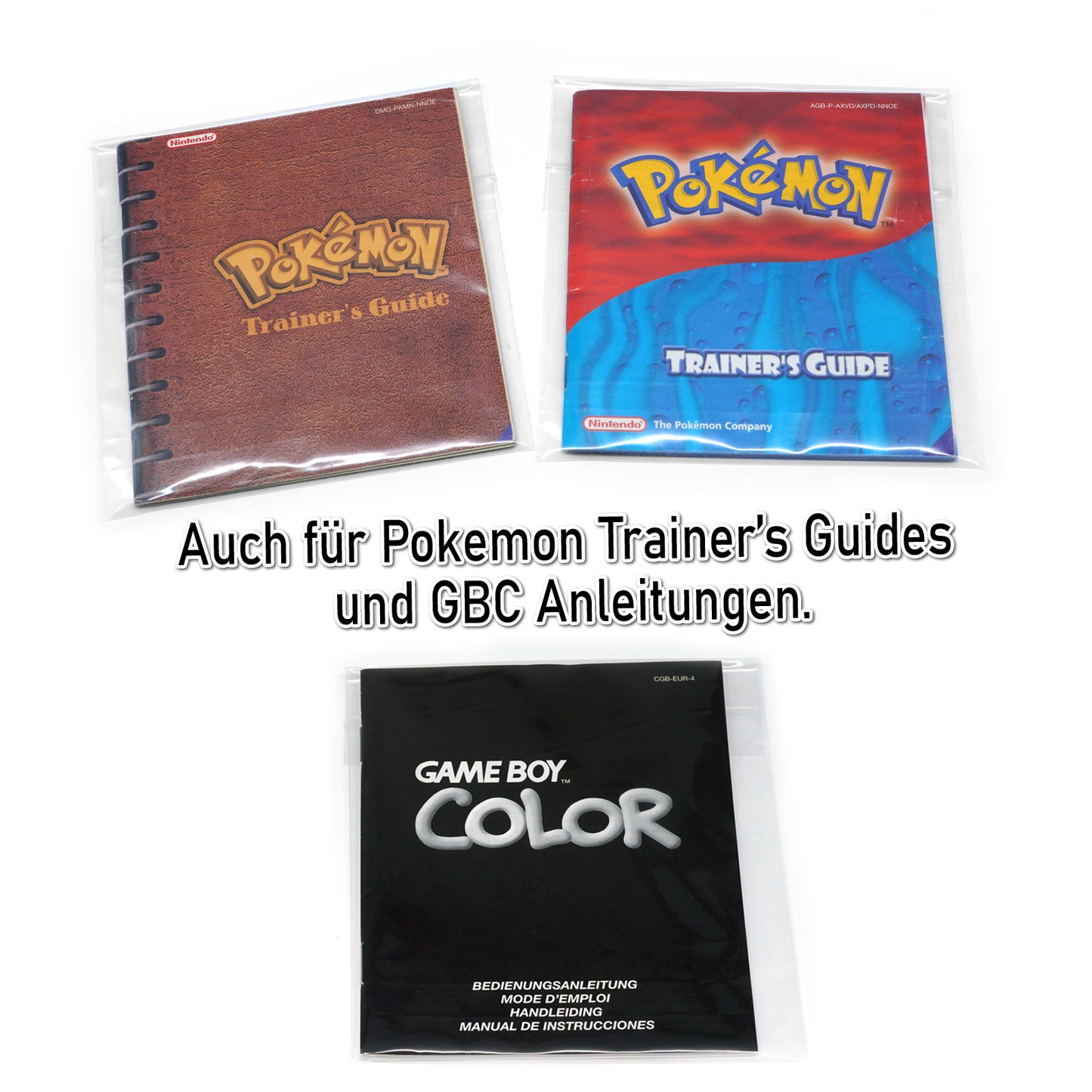 Hüllen für Game Boy Spiele Anleitungen (klein & groß)