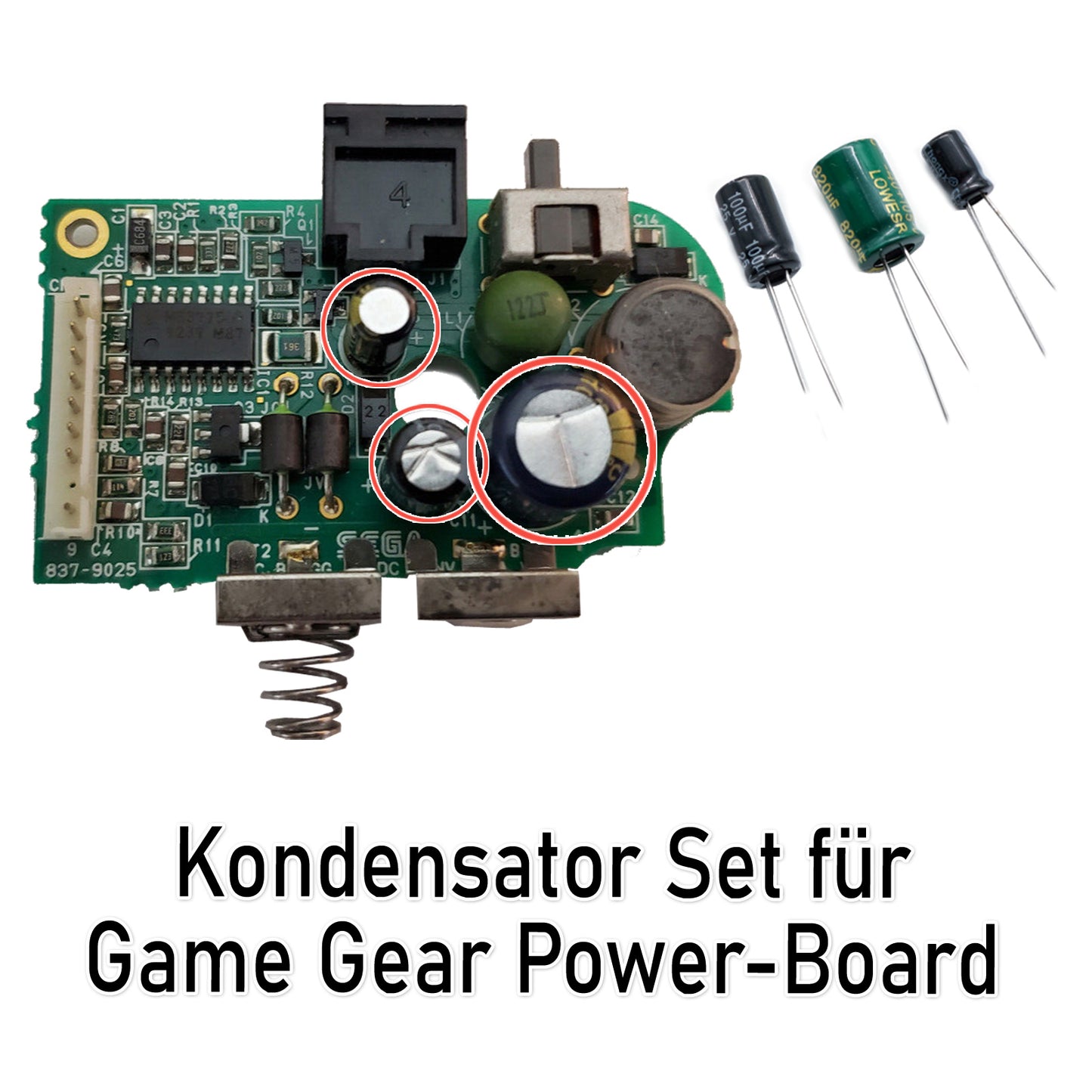 #ReCapKing Game Gear Kondensatoren Sets / Audio Board / Power Baoard