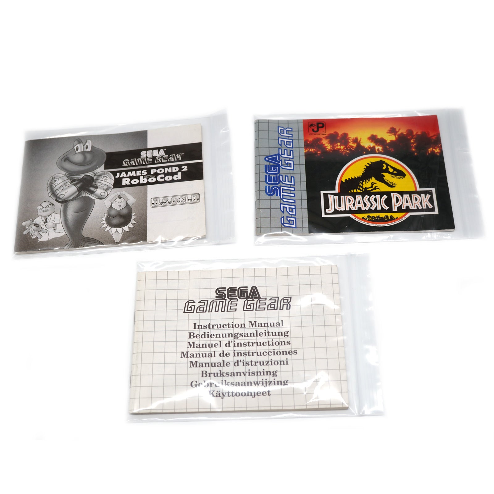 Hüllen für Game Gear Spiele Anleitungen