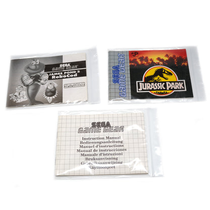 Hüllen für Game Gear Spiele Anleitungen