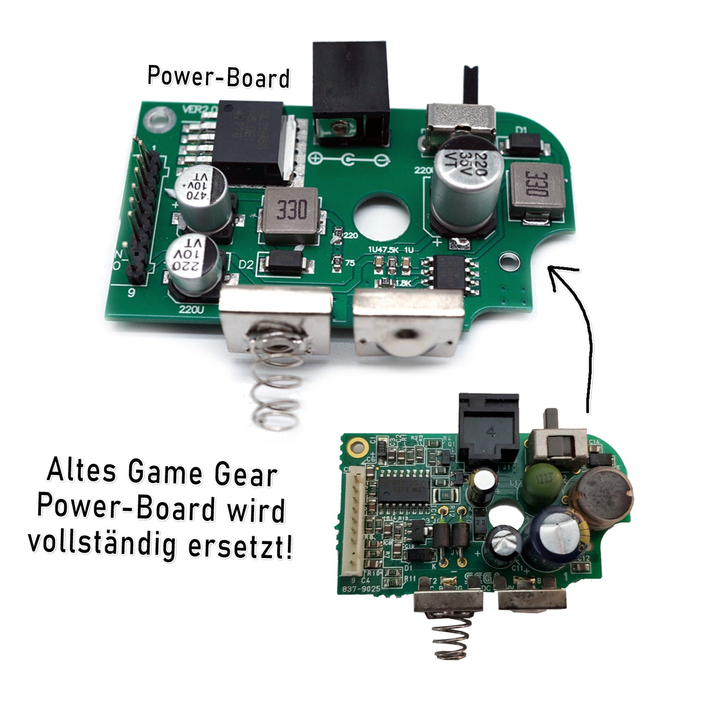 Ersatz Power Board Sega Game Gear Konsole Strom