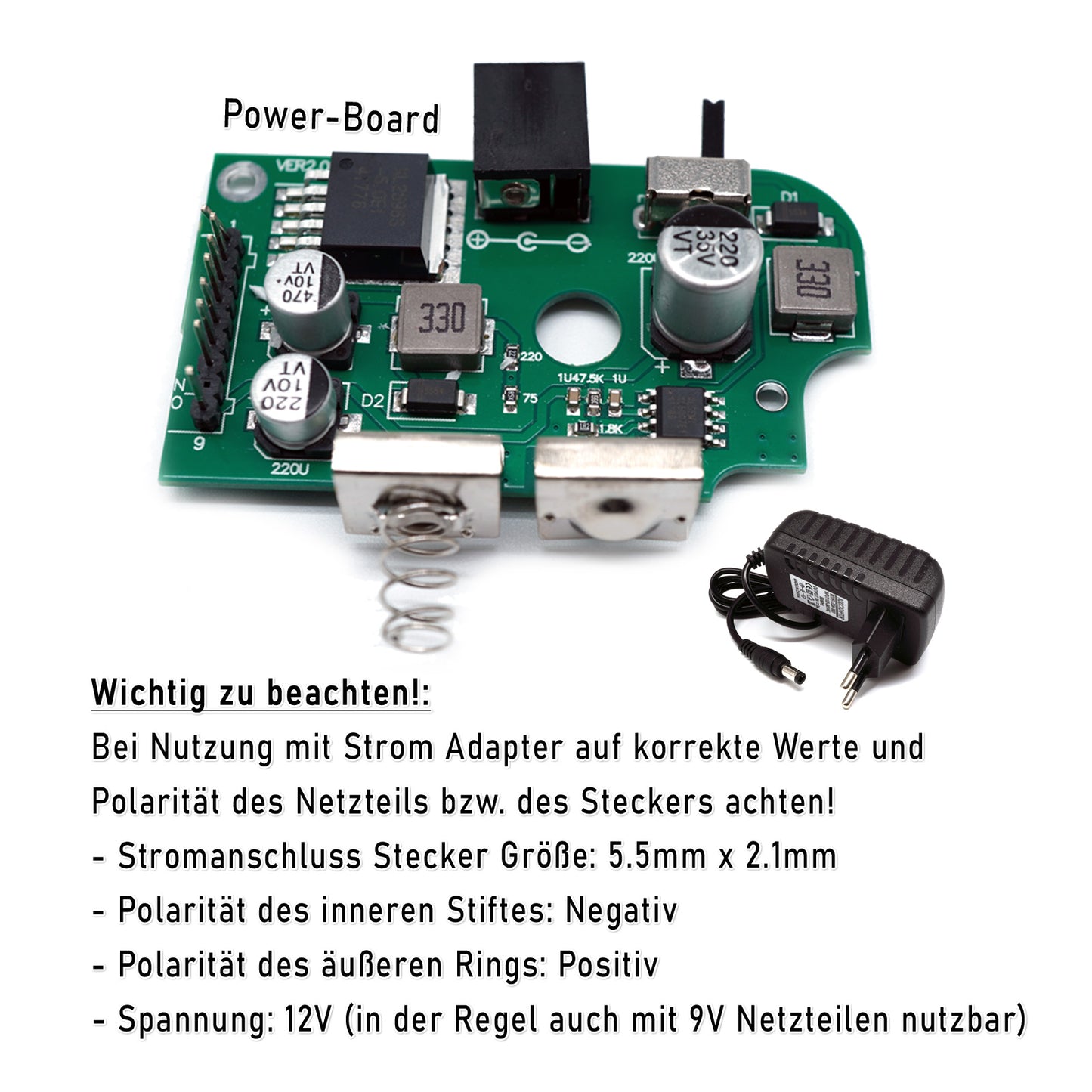 Ersatz Power Board Sega Game Gear Konsole Strom