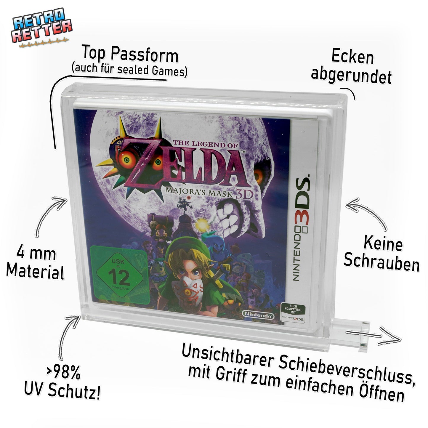 Acryl Case für Nintendo 3DS Spiele OVP