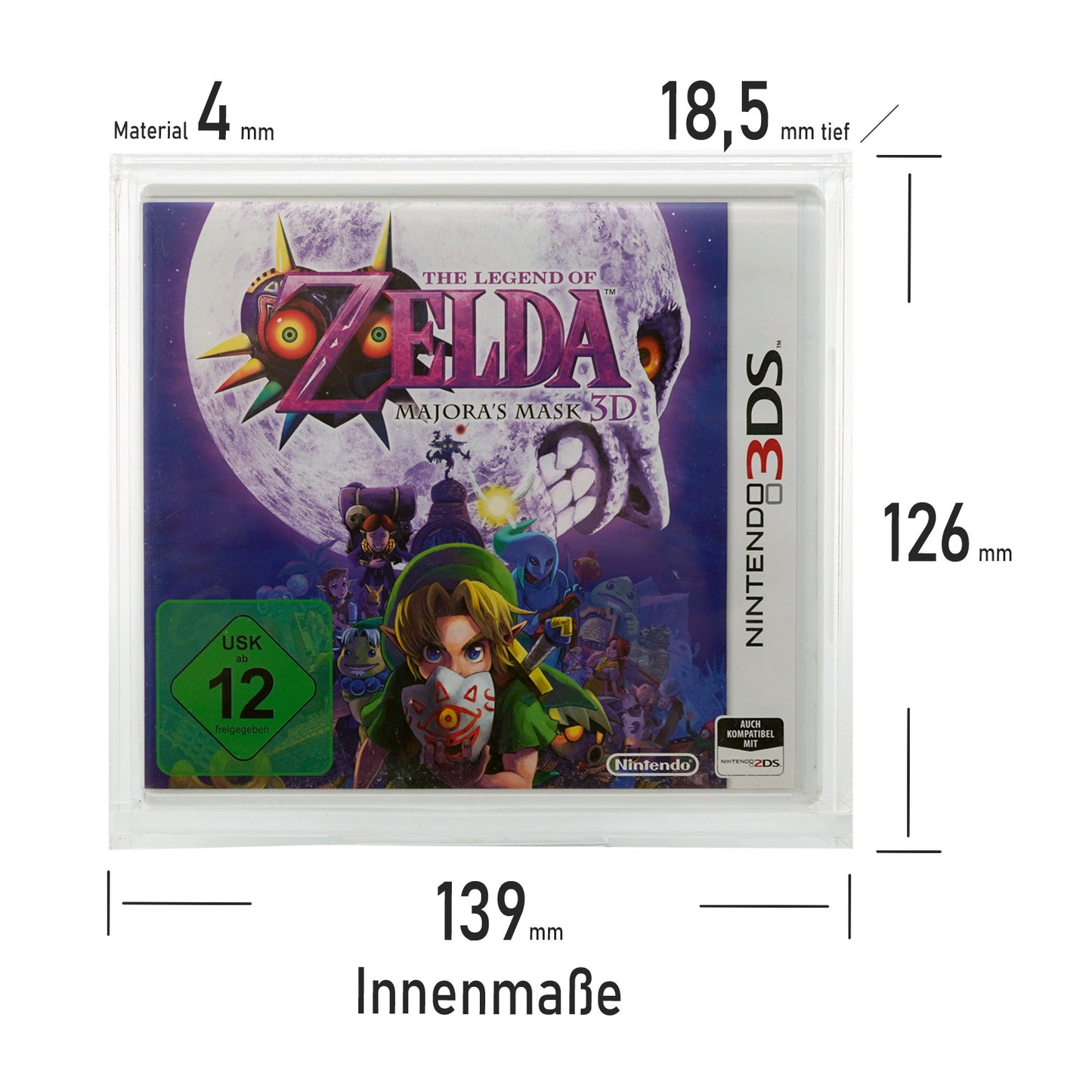 Acryl Case für Nintendo 3DS Spiele OVP