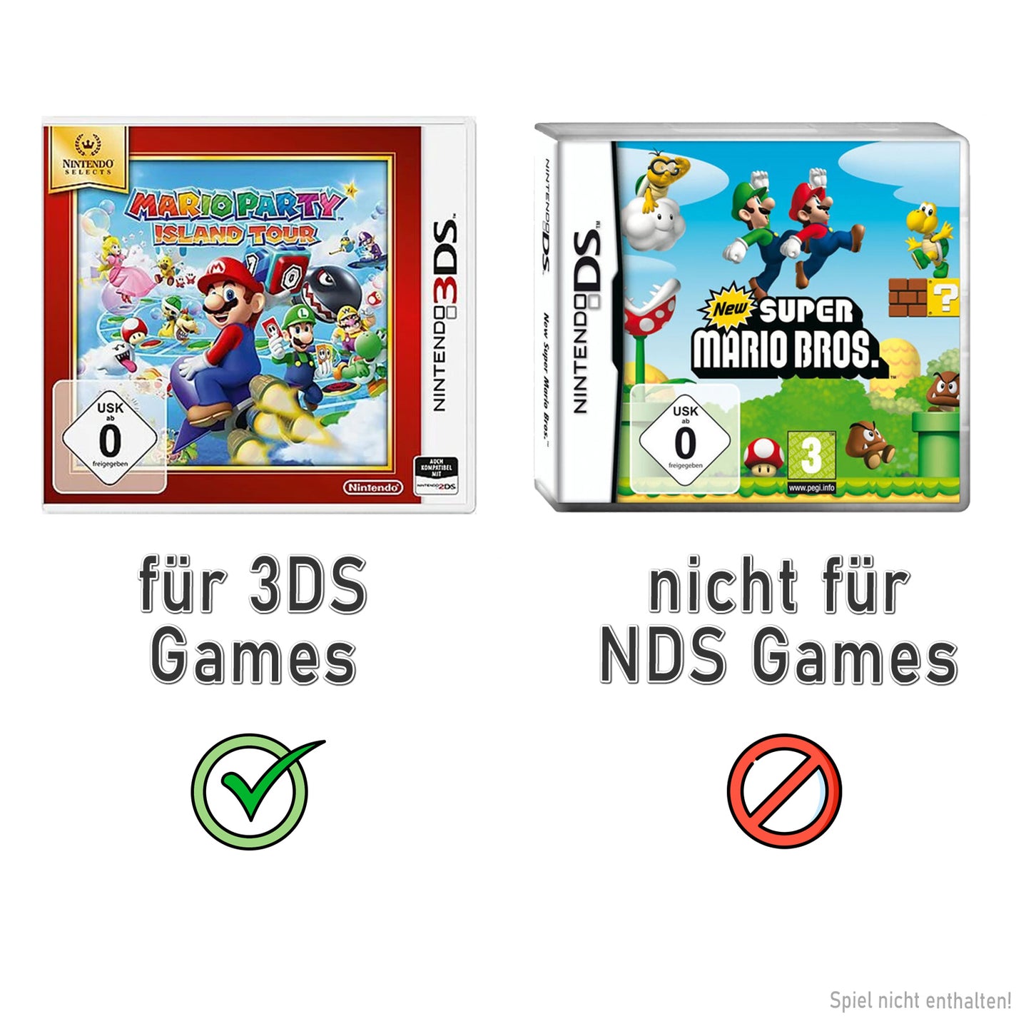 Acryl Case für Nintendo 3DS Spiele OVP