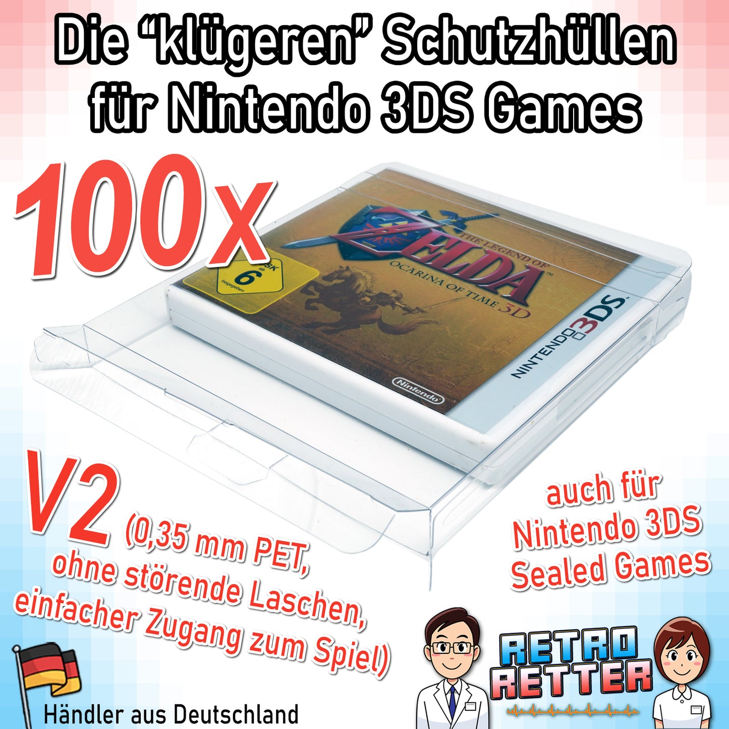 Nintendo 3DS Spiele OVP Schutzhüllen