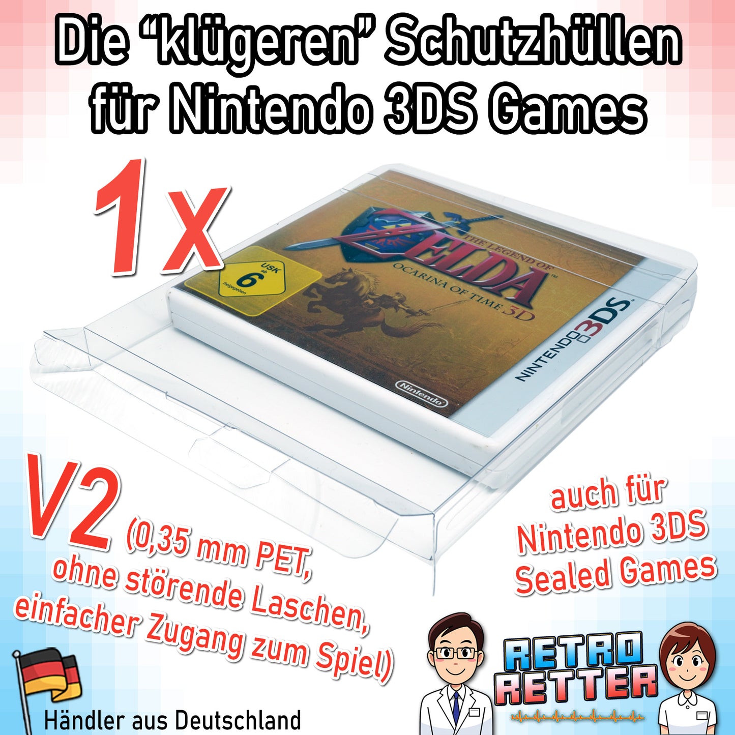 Nintendo 3DS Spiele OVP Schutzhüllen