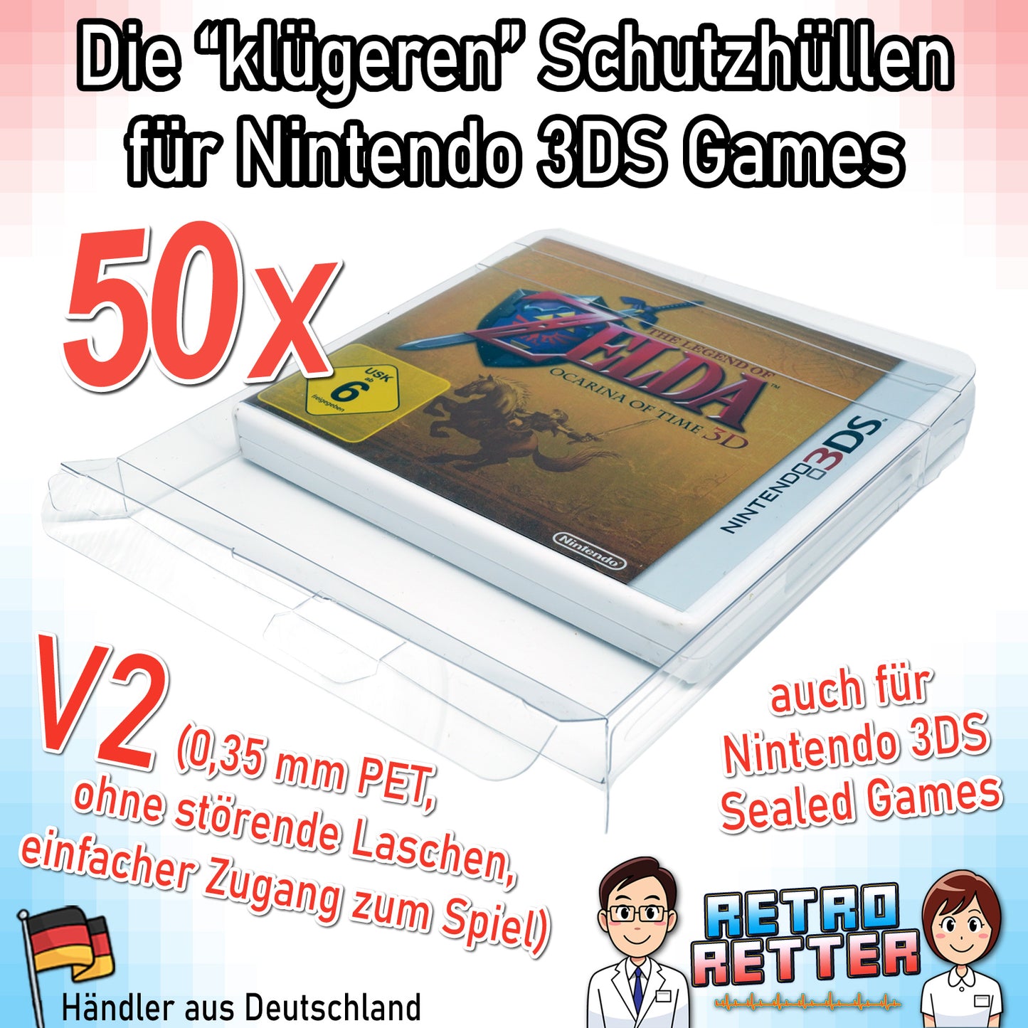 Nintendo 3DS Spiele OVP Schutzhüllen