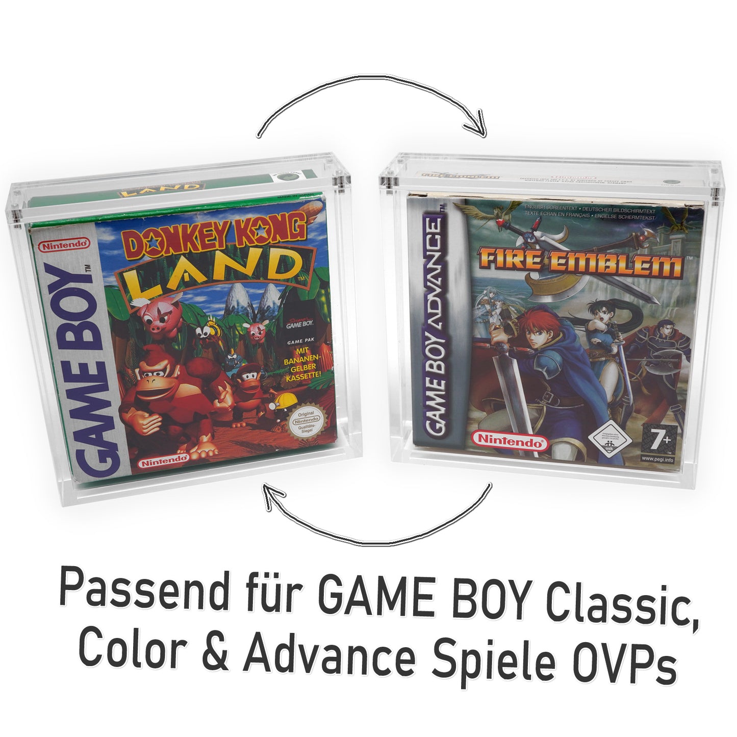 Premium Acryl Case für GAME BOY Spiele OVPs