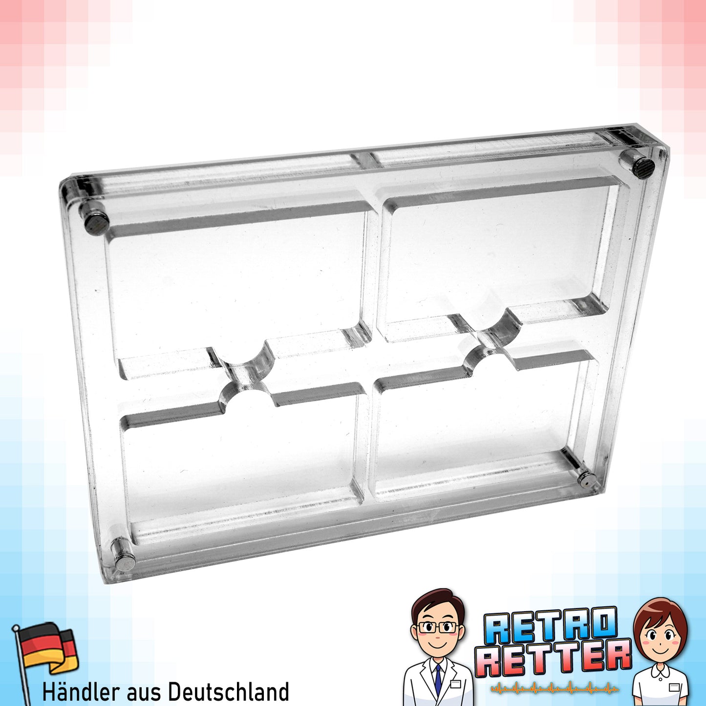 GBA Acryl Spiele Modul Case 4-Fach