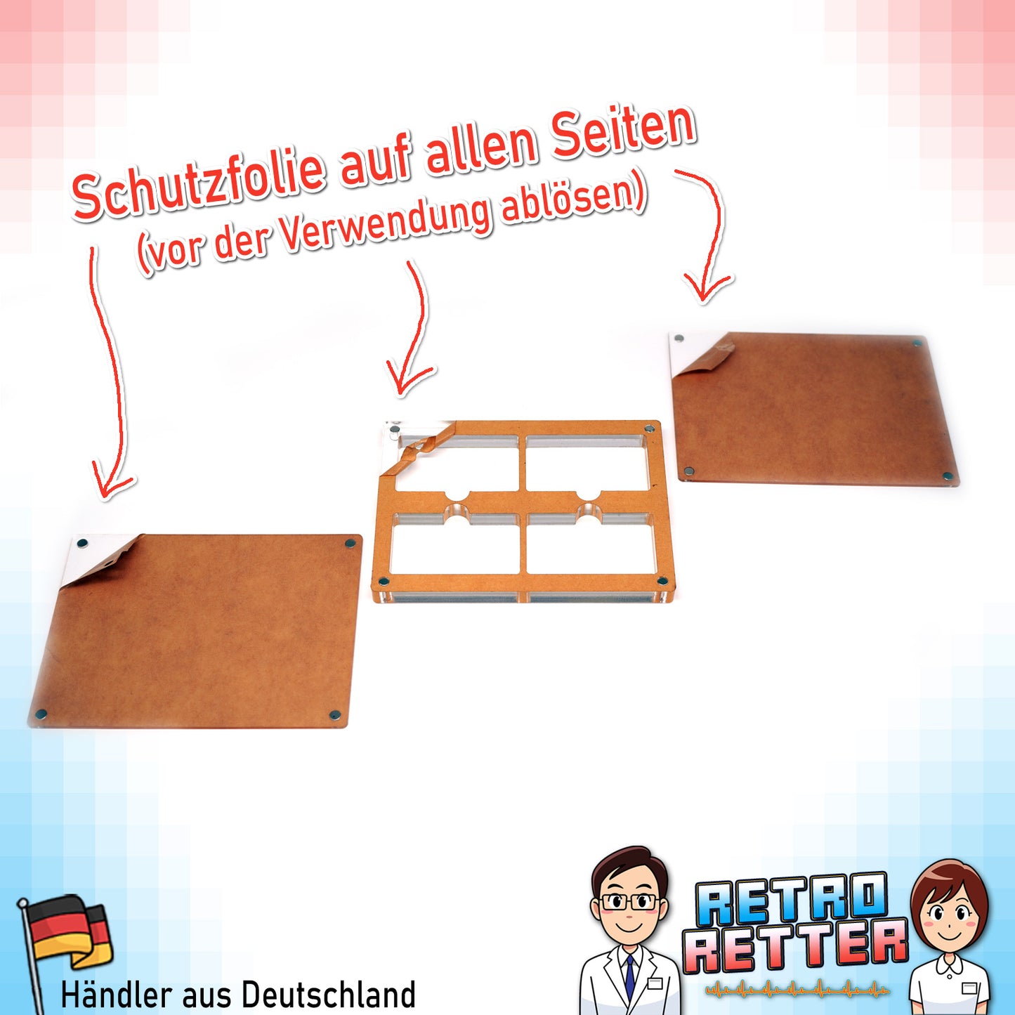 GBA Acryl Spiele Modul Case 4-Fach