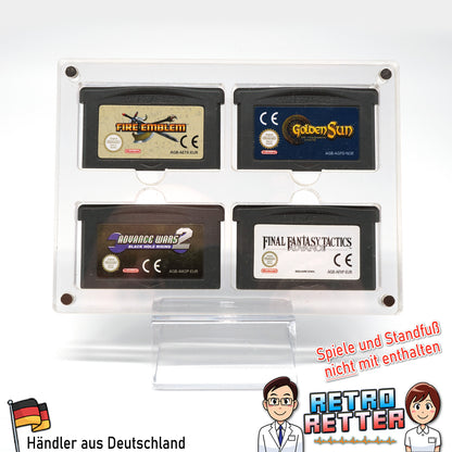 GBA Acryl Spiele Modul Case 4-Fach