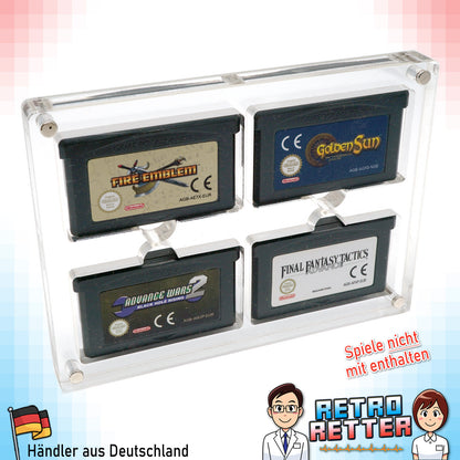 GBA Acryl Spiele Modul Case 4-Fach
