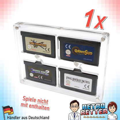 GBA Acryl Spiele Modul Case 4-Fach