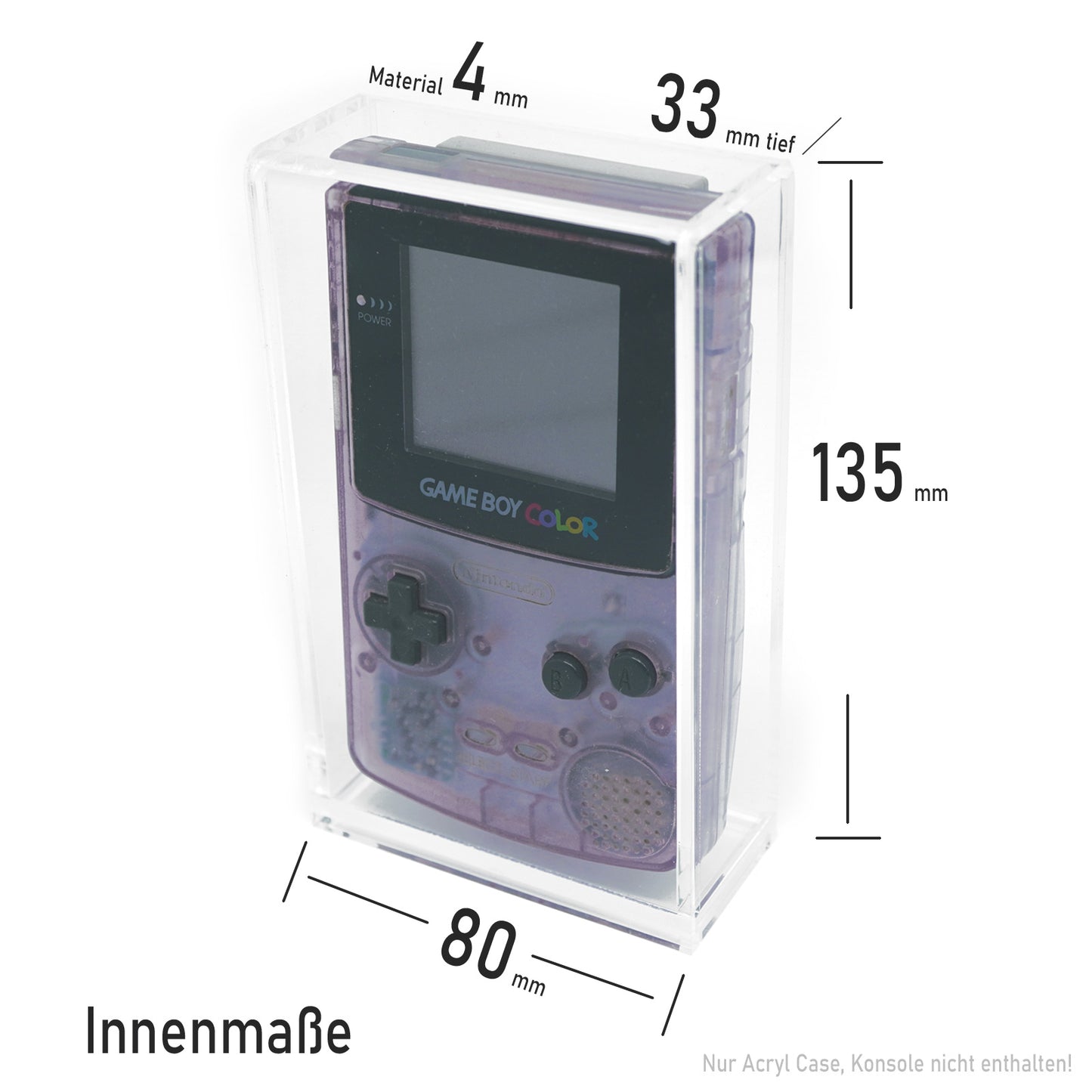 Acryl Case für GAME BOY Color Konsole