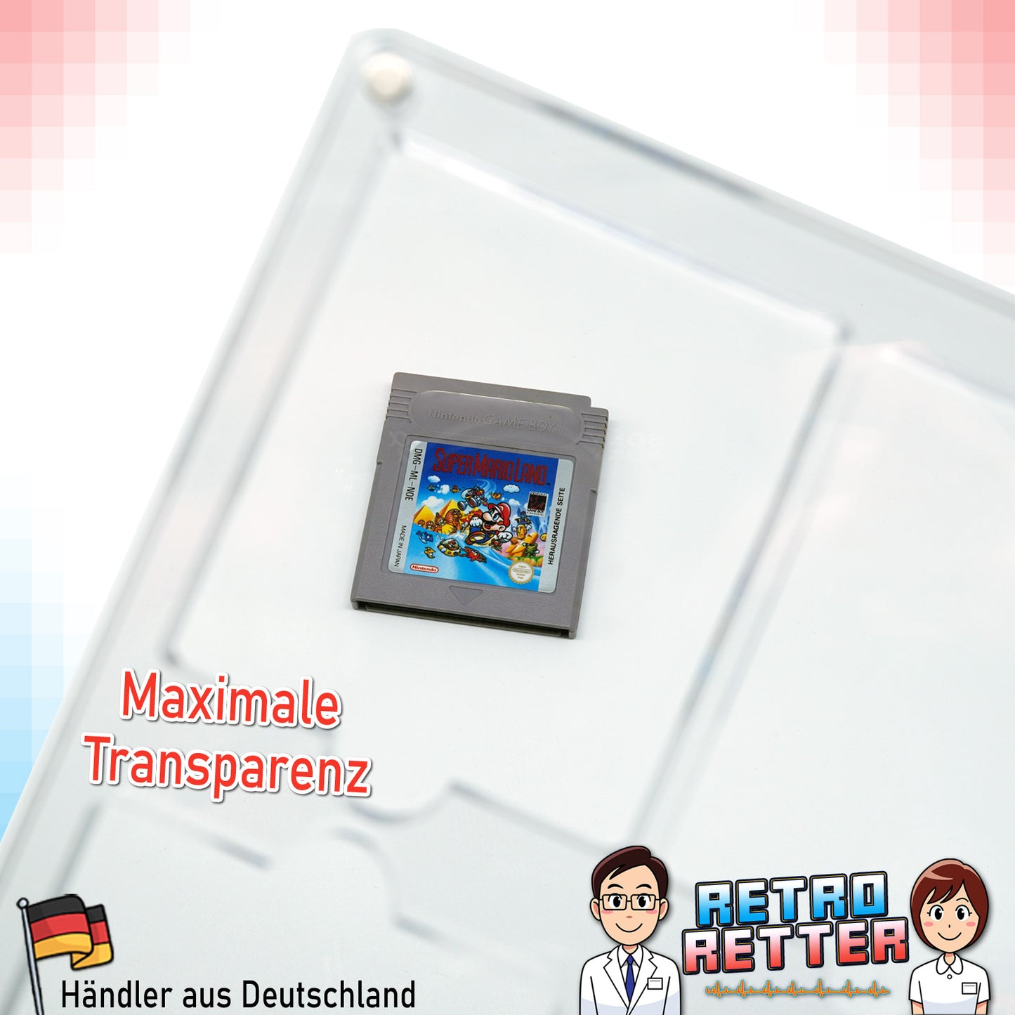 GAME BOY Acryl Spiele Modul Case 4-Fach
