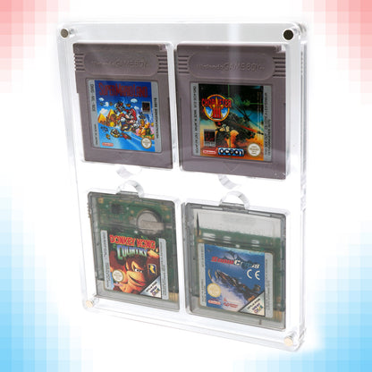 GAME BOY Acryl Spiele Modul Case 4-Fach