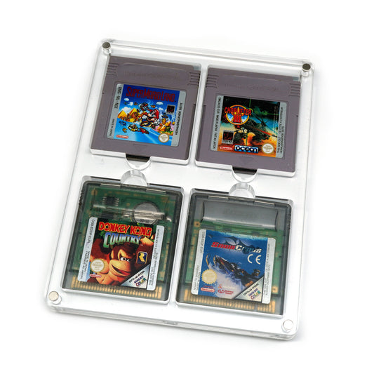 GAME BOY Acryl Spiele Modul Case 4-Fach