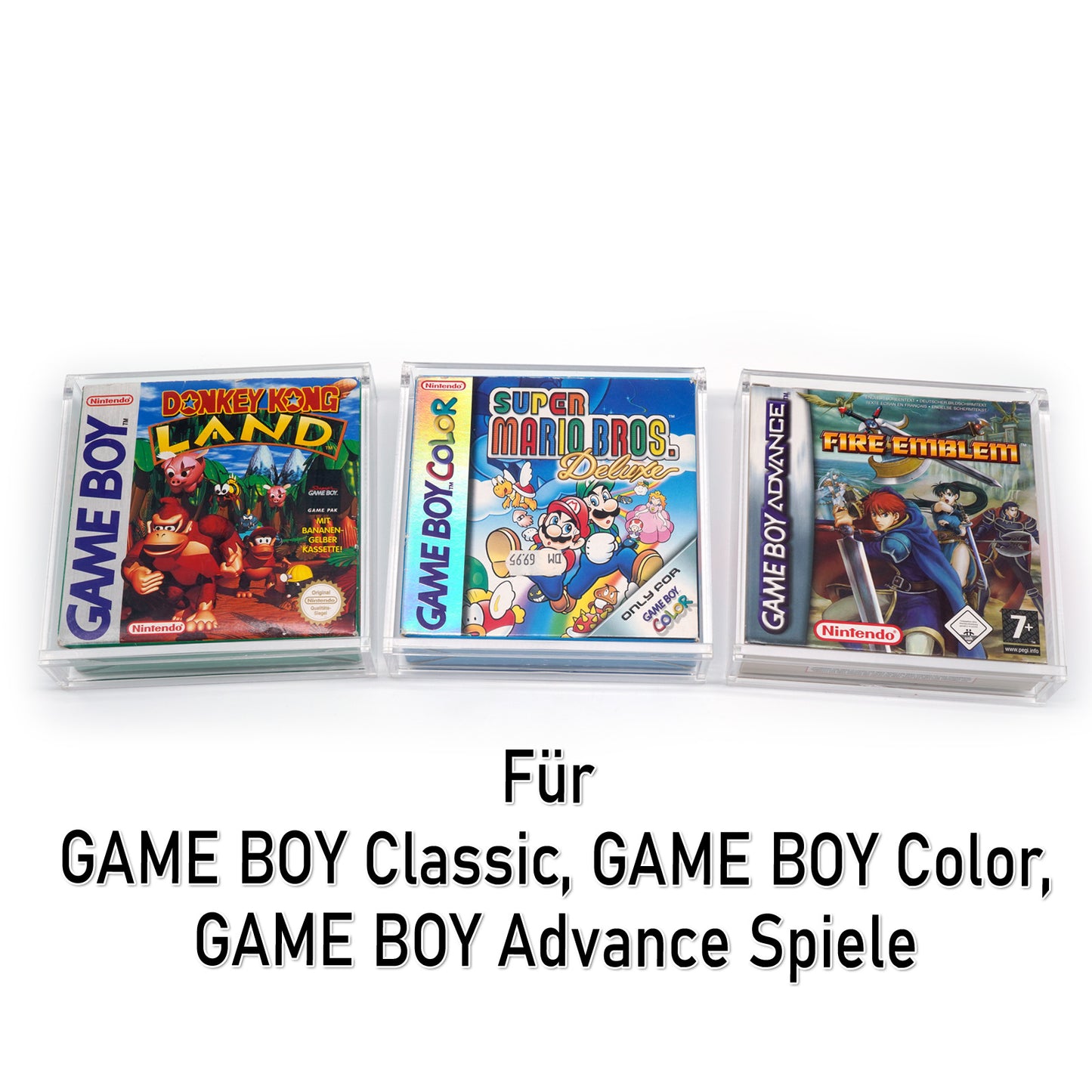 Acryl Case für GAME BOY Spiele OVP (GB Classic, GBC, GBA)