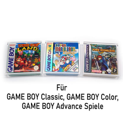 Acryl Case für GAME BOY Spiele OVP (GB Classic, GBC, GBA)