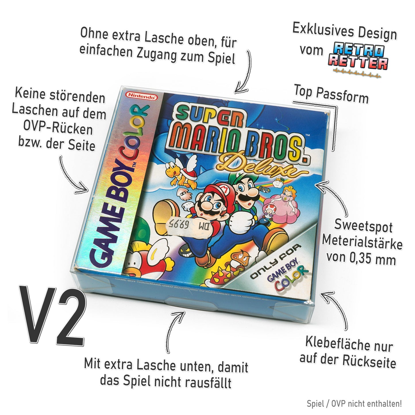 GAME BOY Classic / Color / Advance / Virtual Boy Spiele OVP Schutzhüllen
