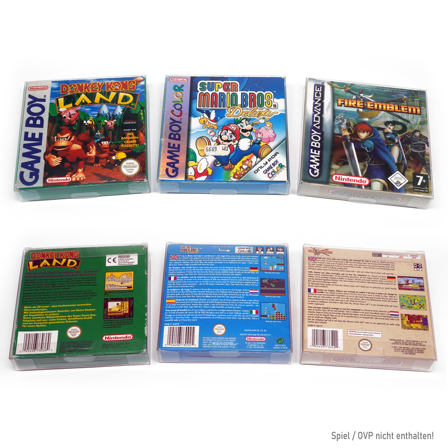 GAME BOY Classic / Color / Advance / Virtual Boy Spiele OVP Schutzhüllen