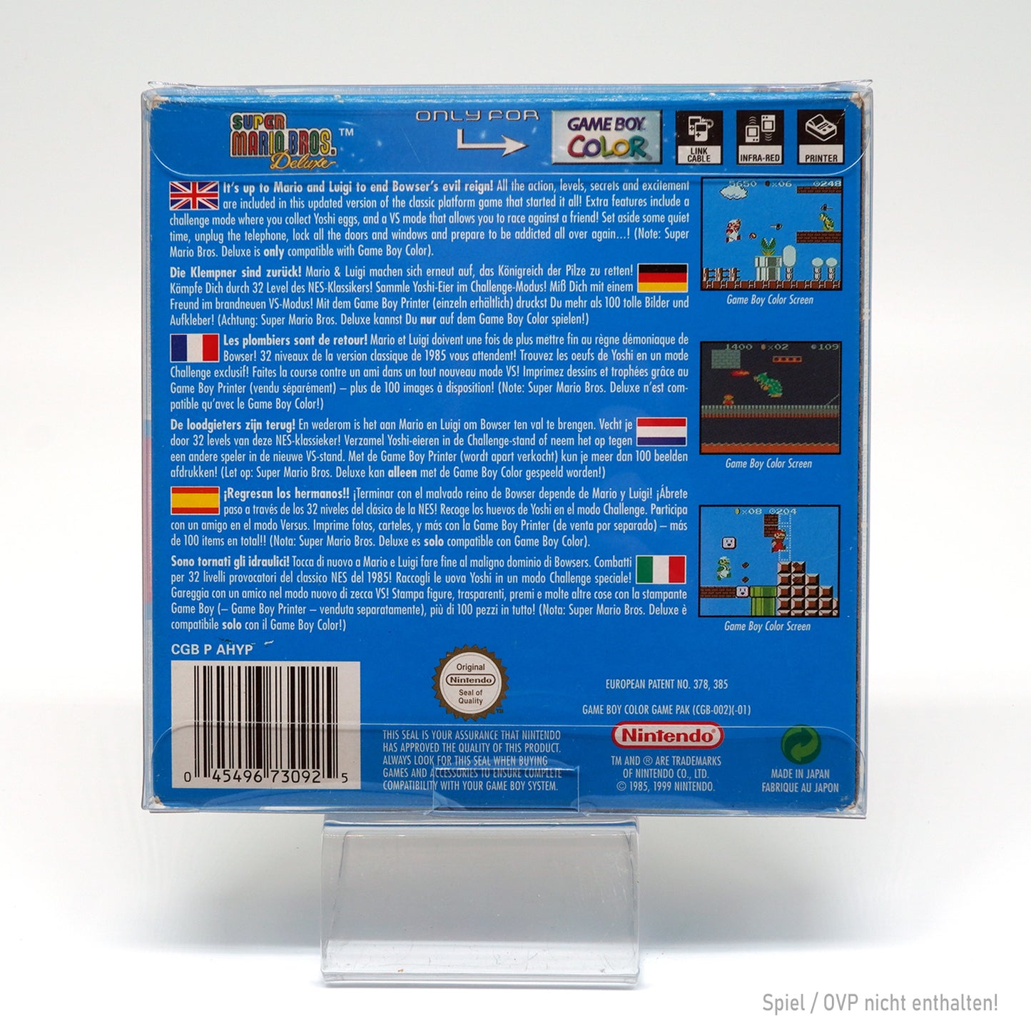 GAME BOY Classic / Color / Advance / Virtual Boy Spiele OVP Schutzhüllen