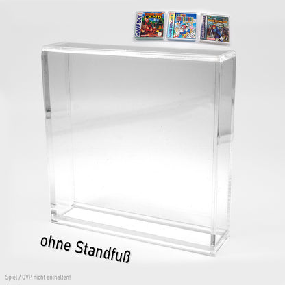 Acryl Case mit/ohne Standfuß für GAME BOY Spiele OVP (GB Classic, GBC, GBA)