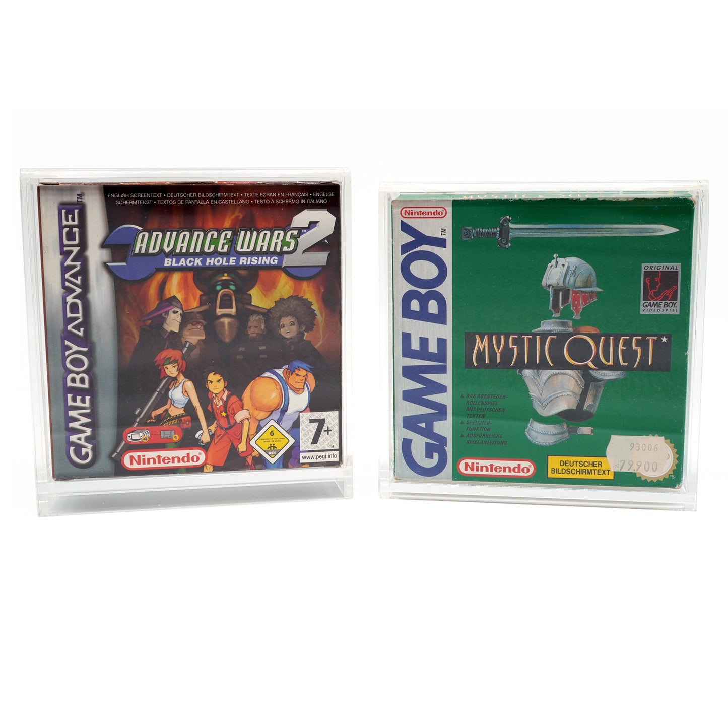 Acryl Case mit/ohne Standfuß für GAME BOY Spiele OVP (GB Classic, GBC, GBA)