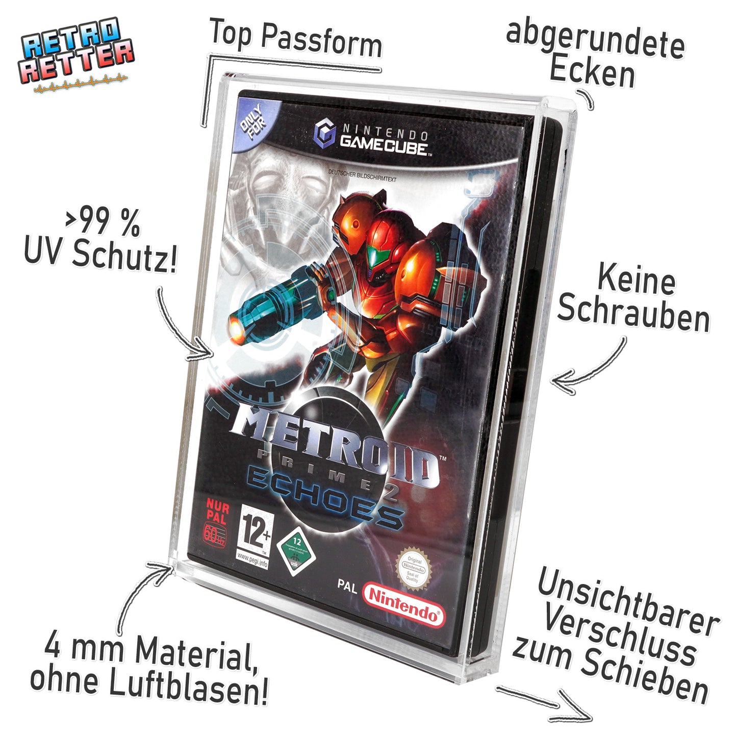 Acryl Case für Nintendo GameCube Spiele OVP