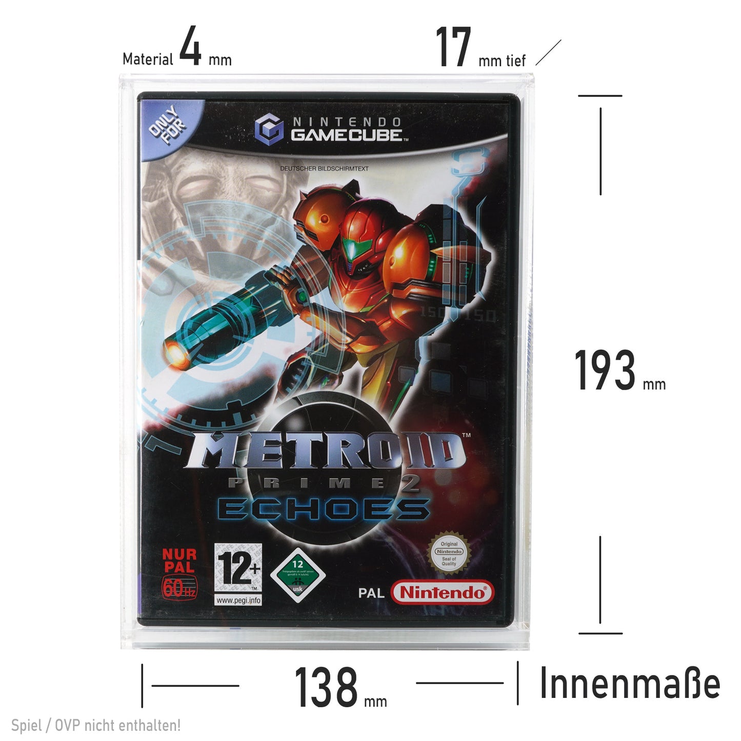 Acryl Case für Nintendo GameCube Spiele OVP