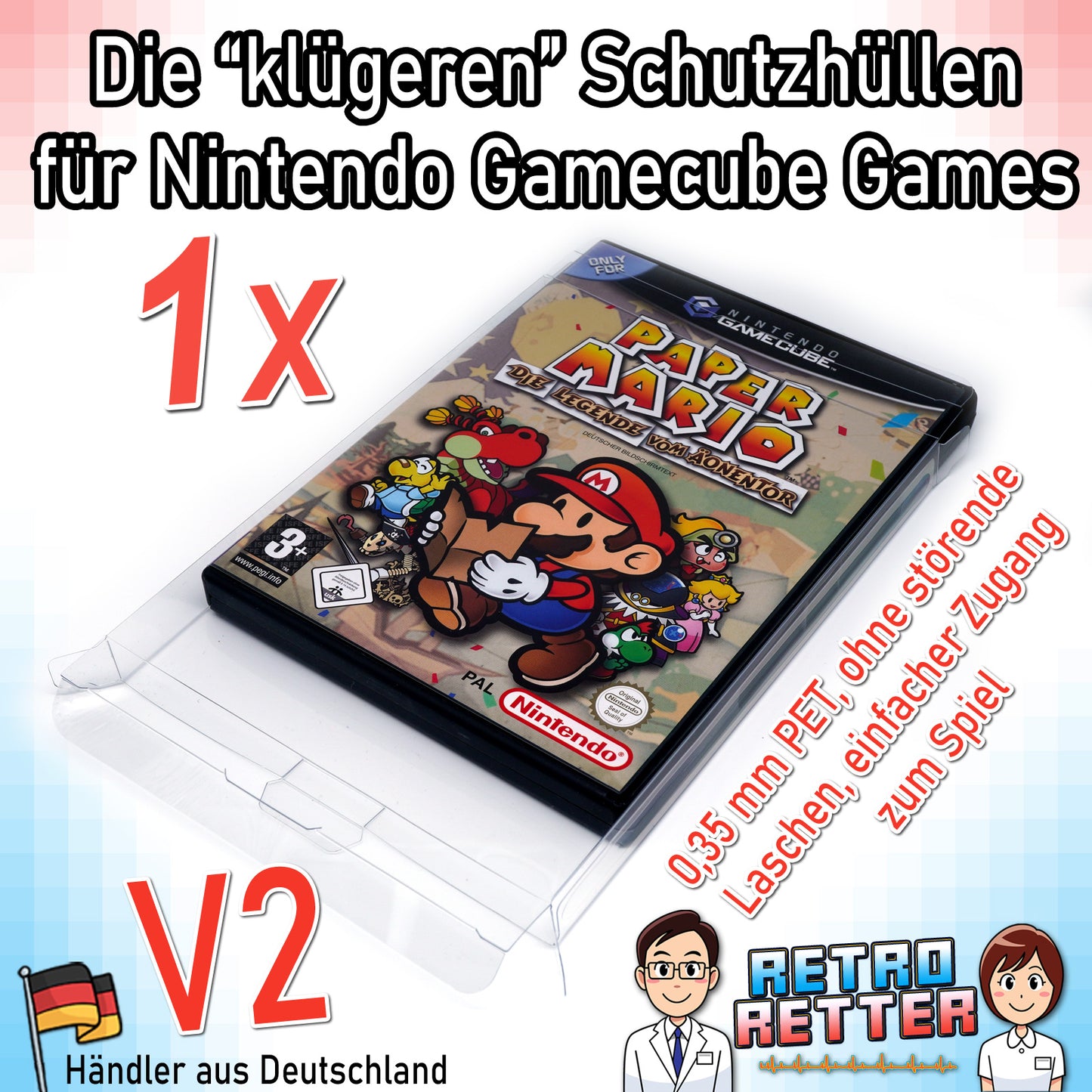 Nintendo GameCube Spiele OVP Schutzhüllen