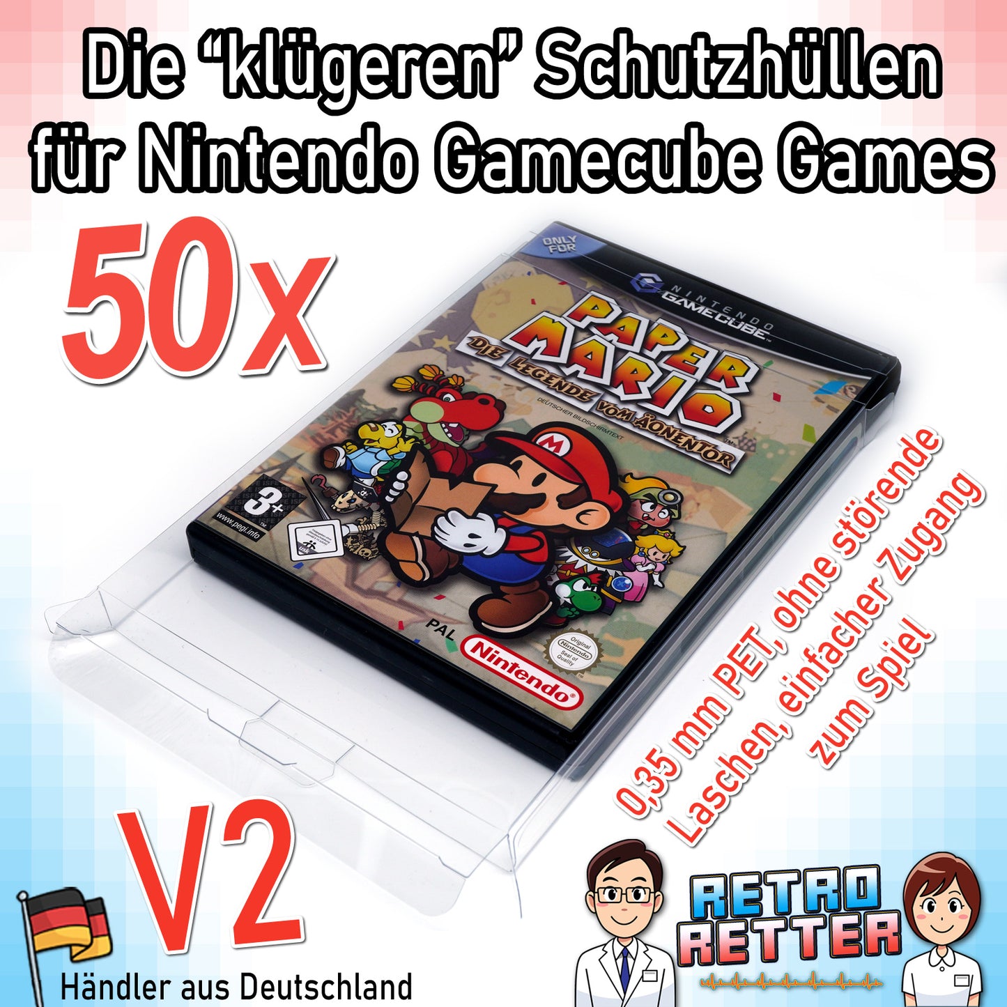 Nintendo GameCube Spiele OVP Schutzhüllen