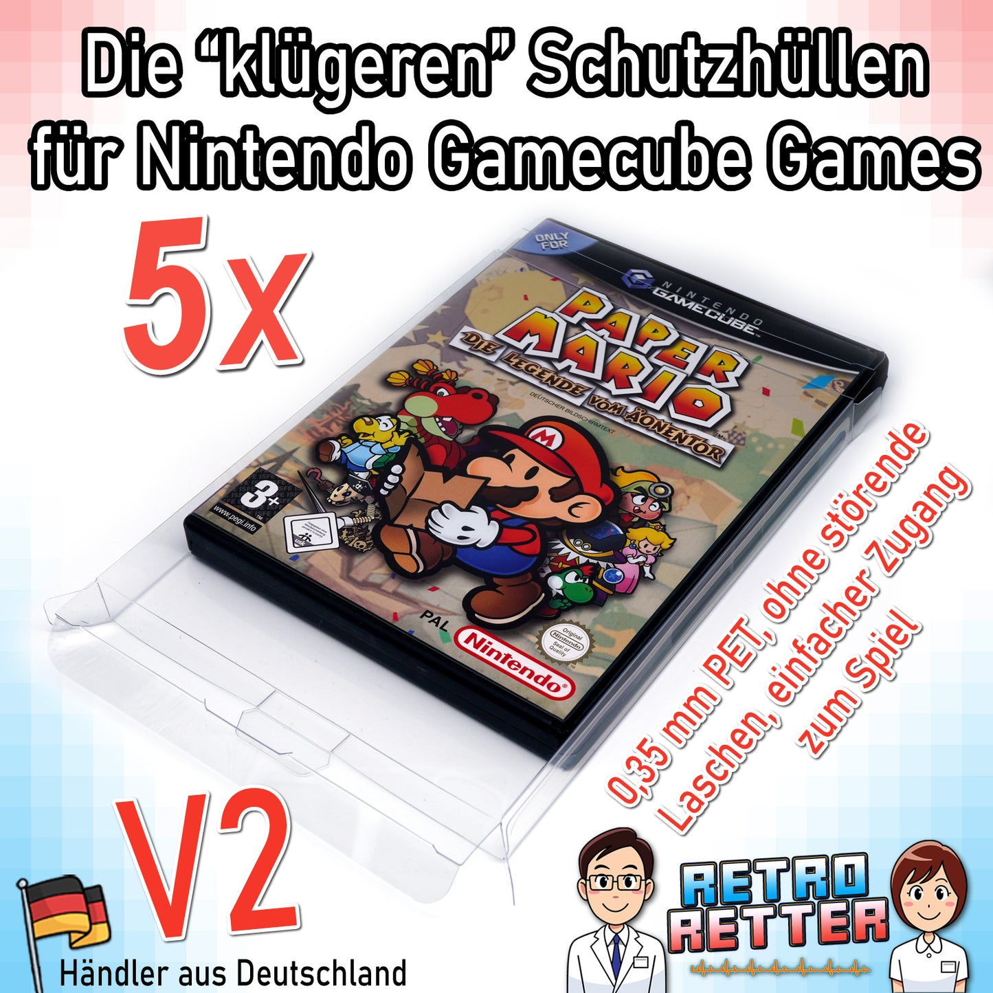 Nintendo GameCube Spiele OVP Schutzhüllen