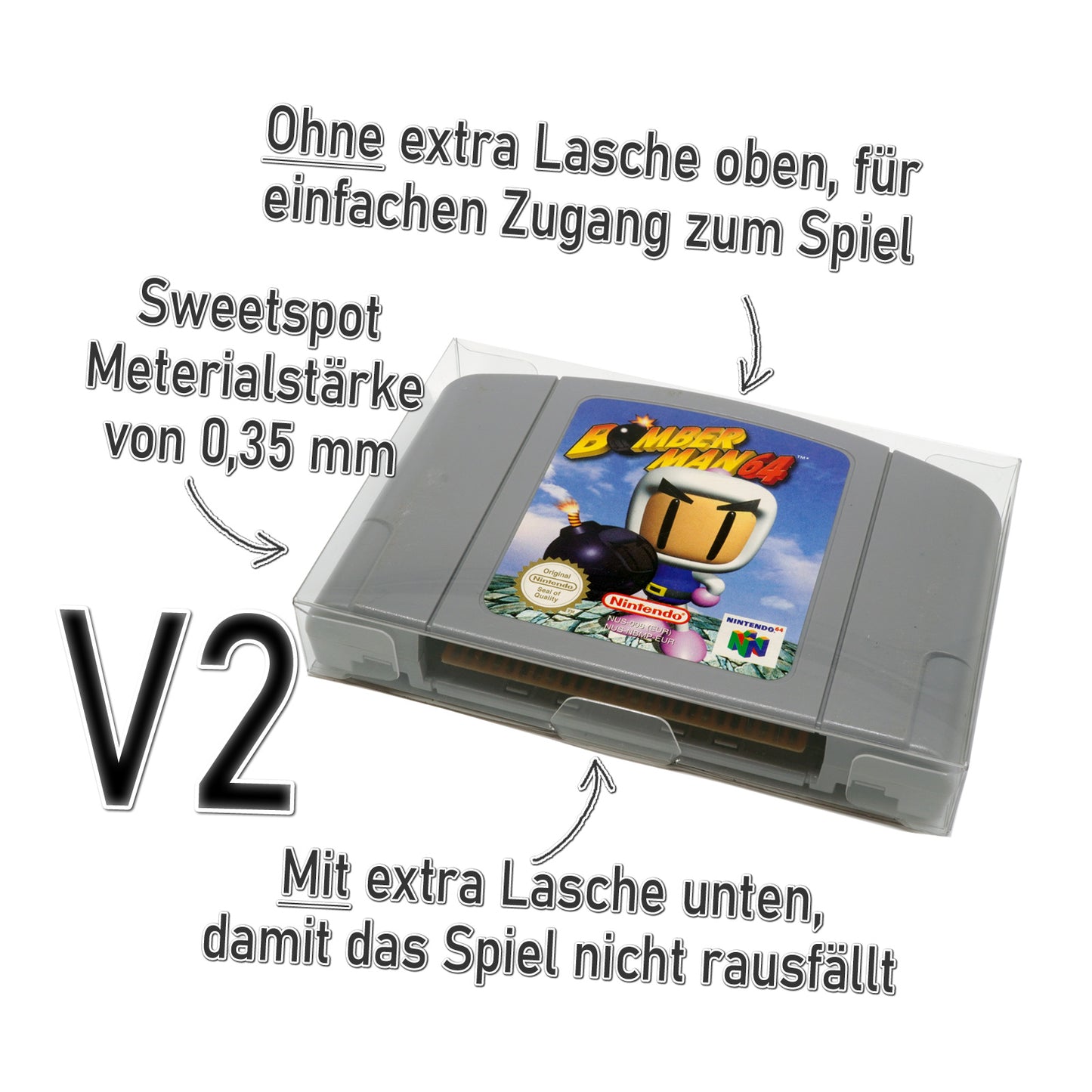 Nintendo 64 Spiele Modul Schutzhüllen