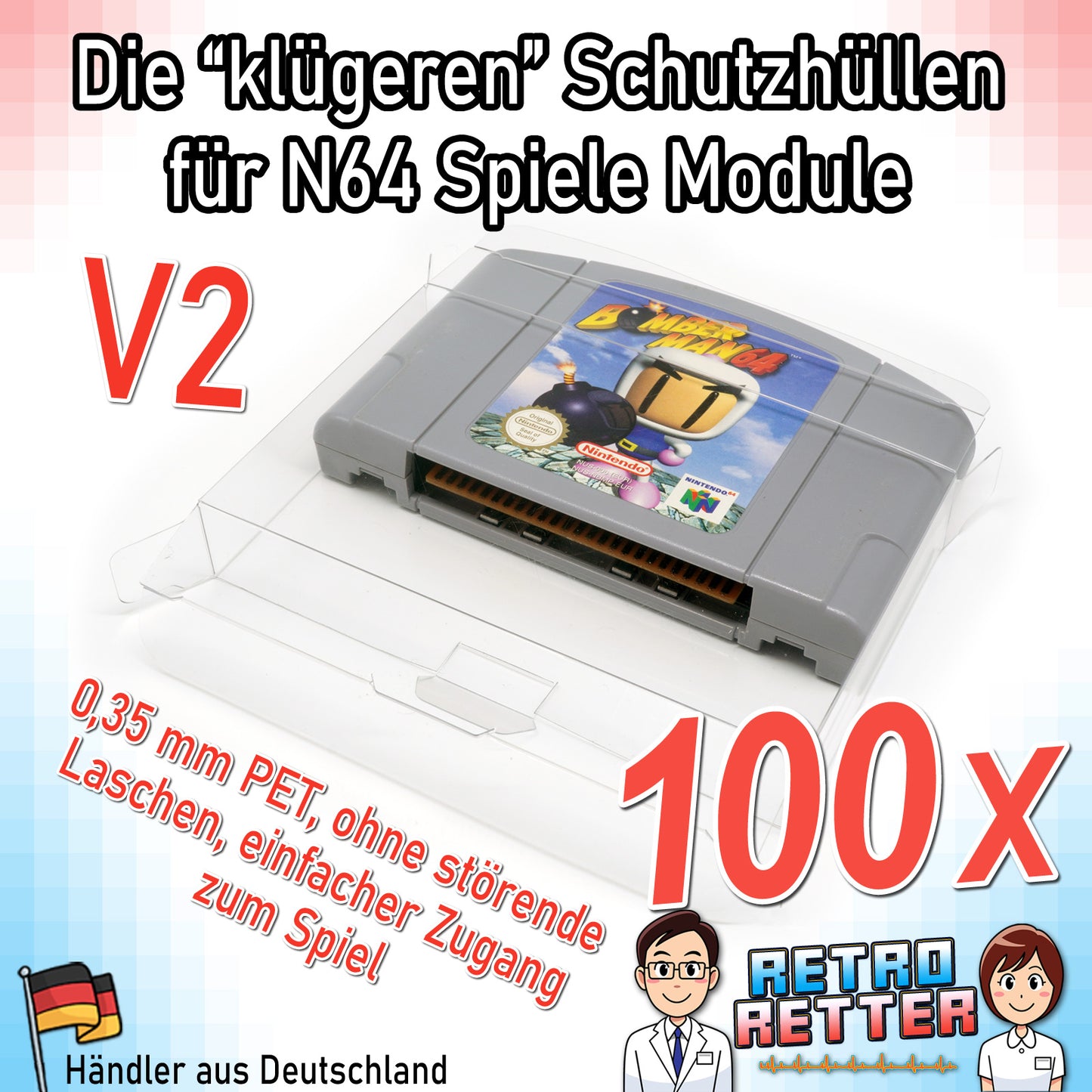 Nintendo 64 Spiele Modul Schutzhüllen