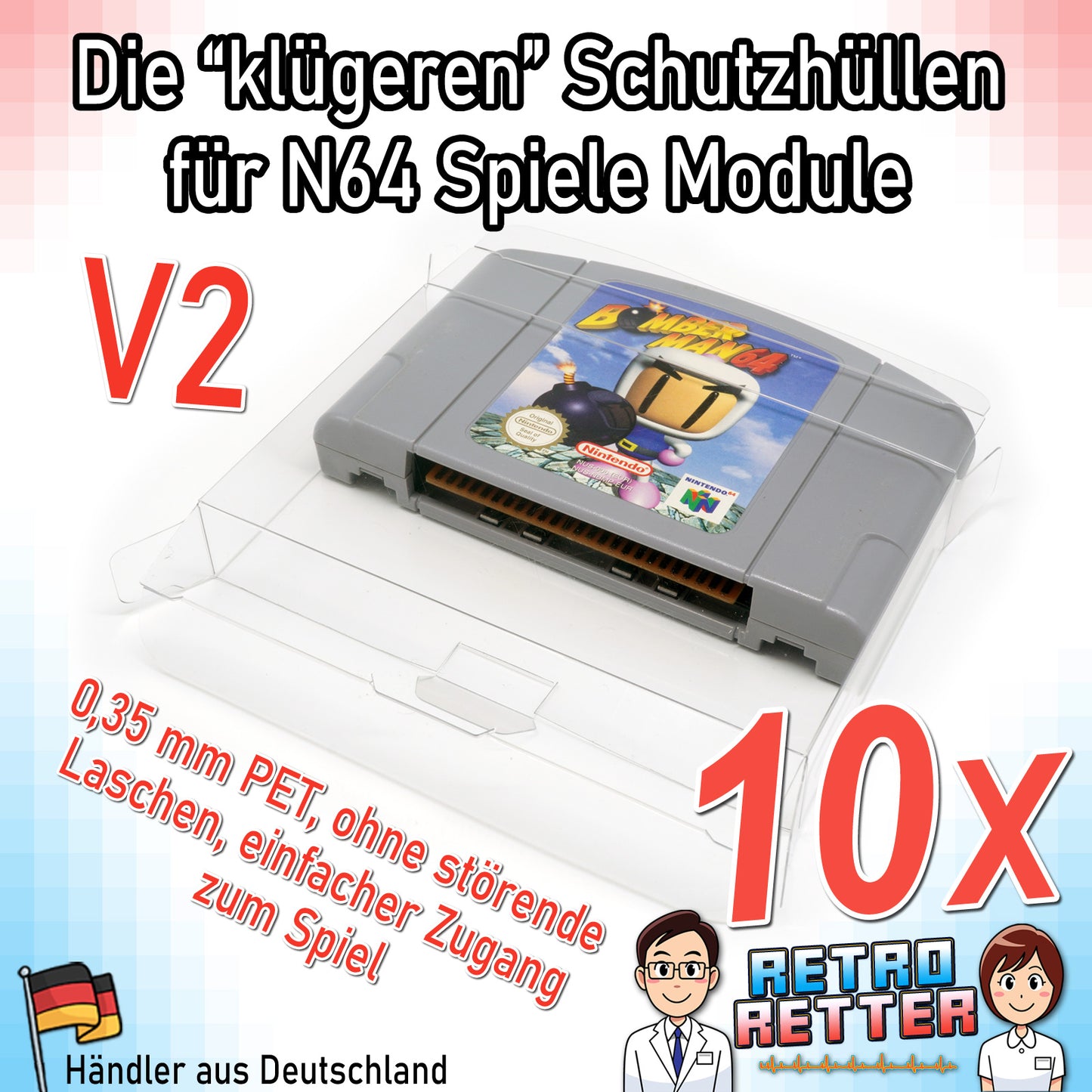 Nintendo 64 Spiele Modul Schutzhüllen