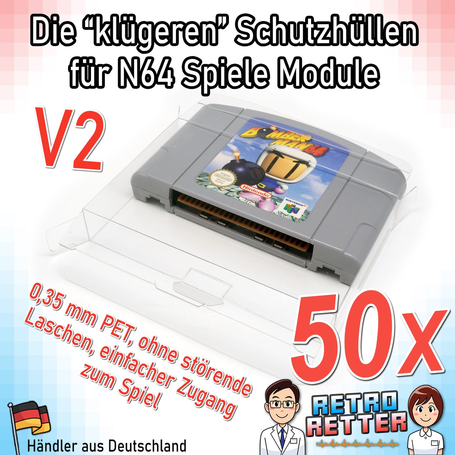 Nintendo 64 Spiele Modul Schutzhüllen