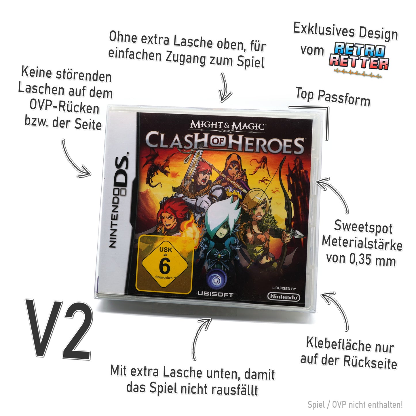 Nintendo DS Spiele OVP Schutzhüllen V2
