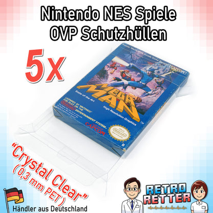 Nintendo NES Spiele OVP Schutzhüllen