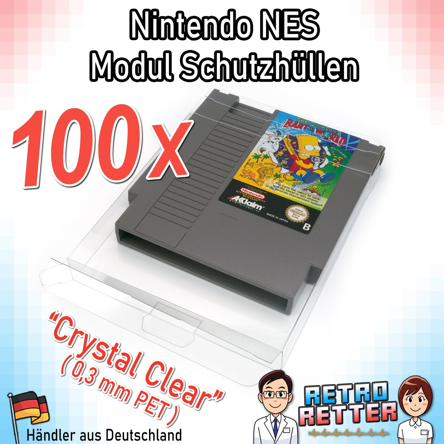 Nintendo NES Spiele Modul Schutzhüllen