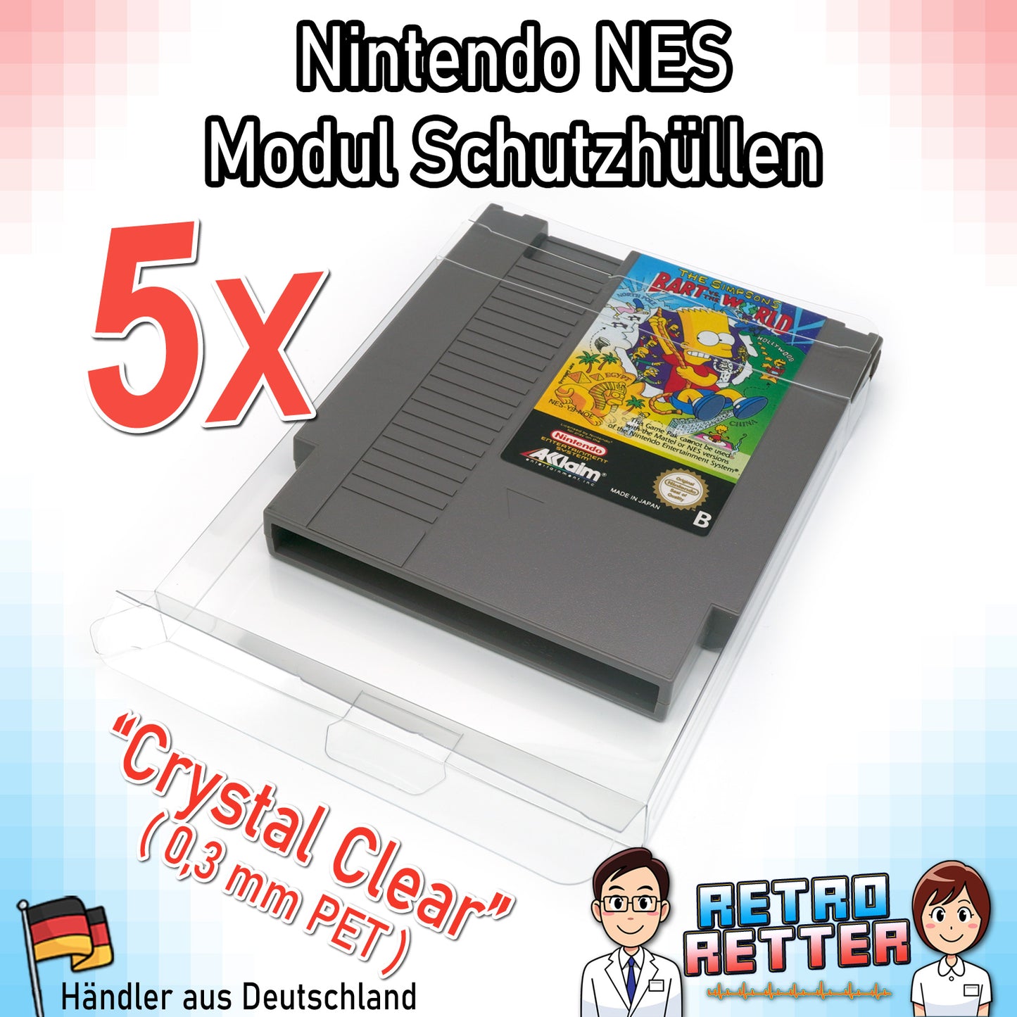 Nintendo NES Spiele Modul Schutzhüllen