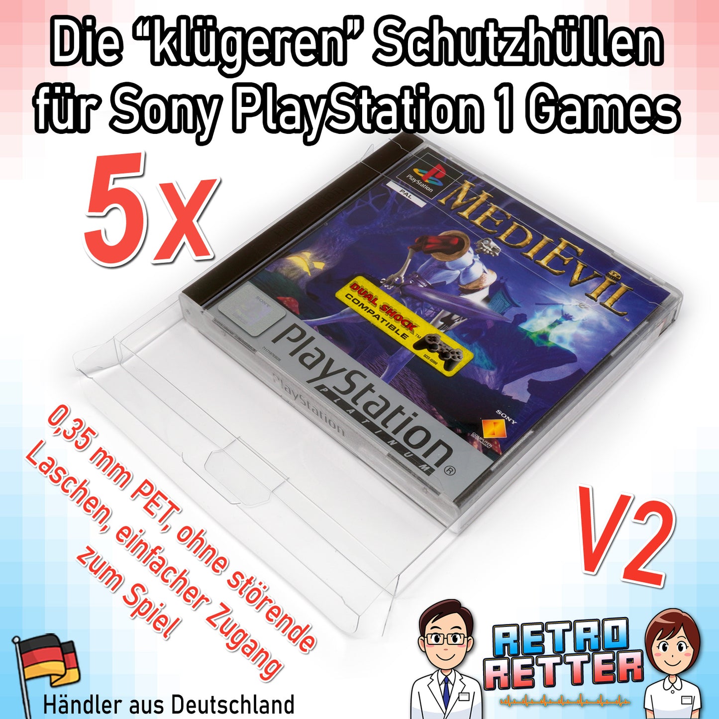 PlayStation 1 Spiele OVP Schutzhüllen