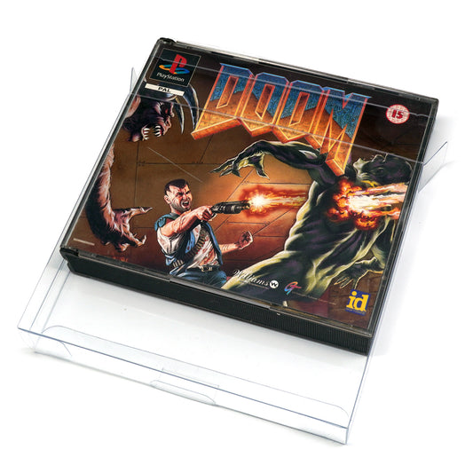 PS1 Doppel / Multi CD Spiele Schutzhüllen Exklusives RetroRetter V2 Design!