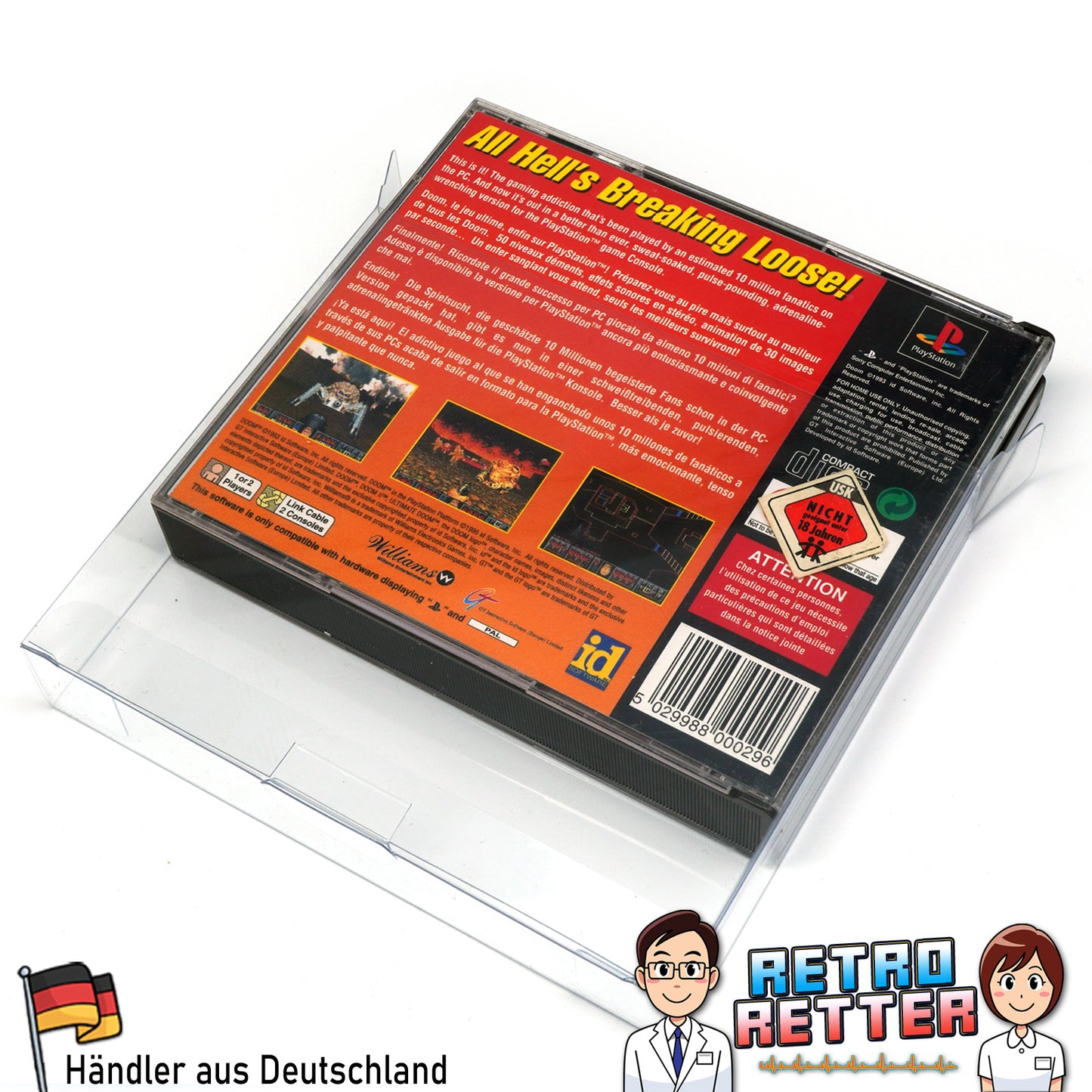 PS1 Doppel / Multi CD Spiele Schutzhüllen Exklusives RetroRetter V2 Design!
