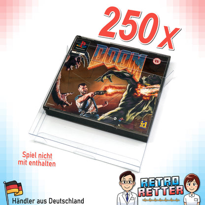 PS1 Doppel / Multi CD Spiele Schutzhüllen Exklusives RetroRetter V2 Design!