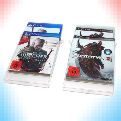 Schutzhüllen für PS3 / PS4 / PS5 Spiele OVPs mit Schuber