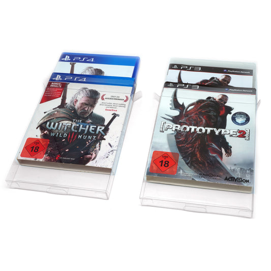Schutzhüllen für PS3 / PS4 / PS5 Spiele OVPs mit Schuber