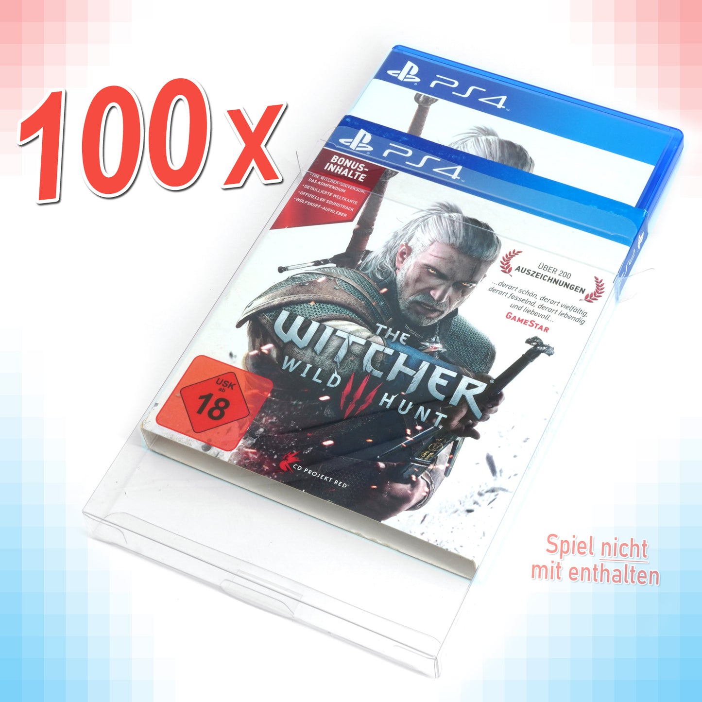 Schutzhüllen für PS3 / PS4 / PS5 Spiele OVPs mit Schuber